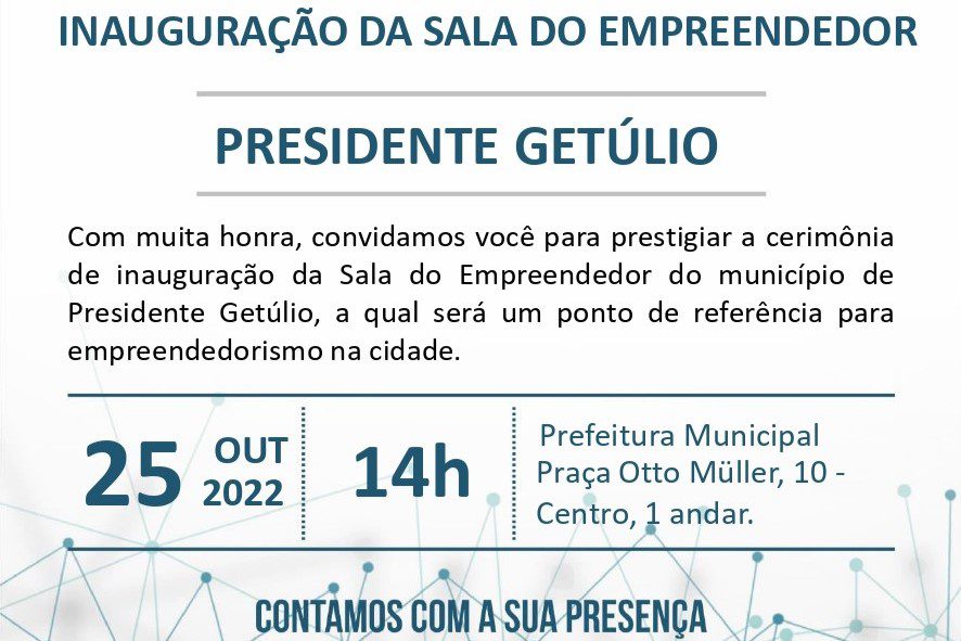 Sala Do Empreendedor Será Inaugurada Na Próxima Semana Em Presidente Getúlio Rede Vale Norte