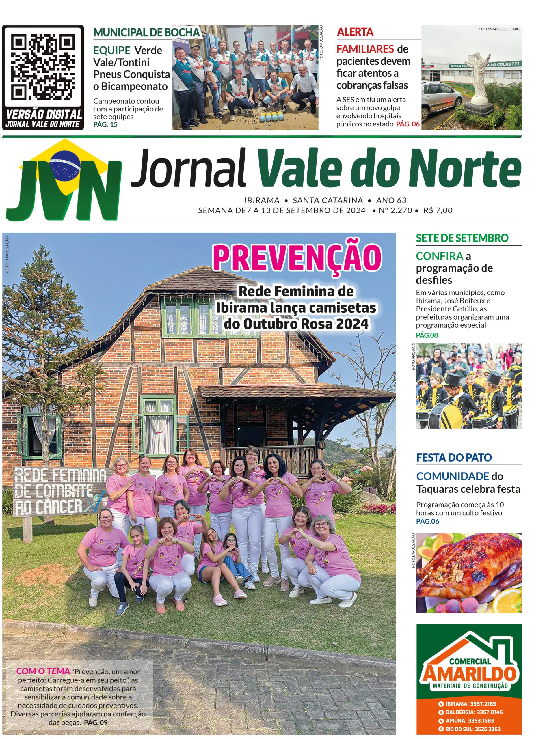 JORNAL VALE DO NORTE DE 7 A 13 DE SETEMBRO