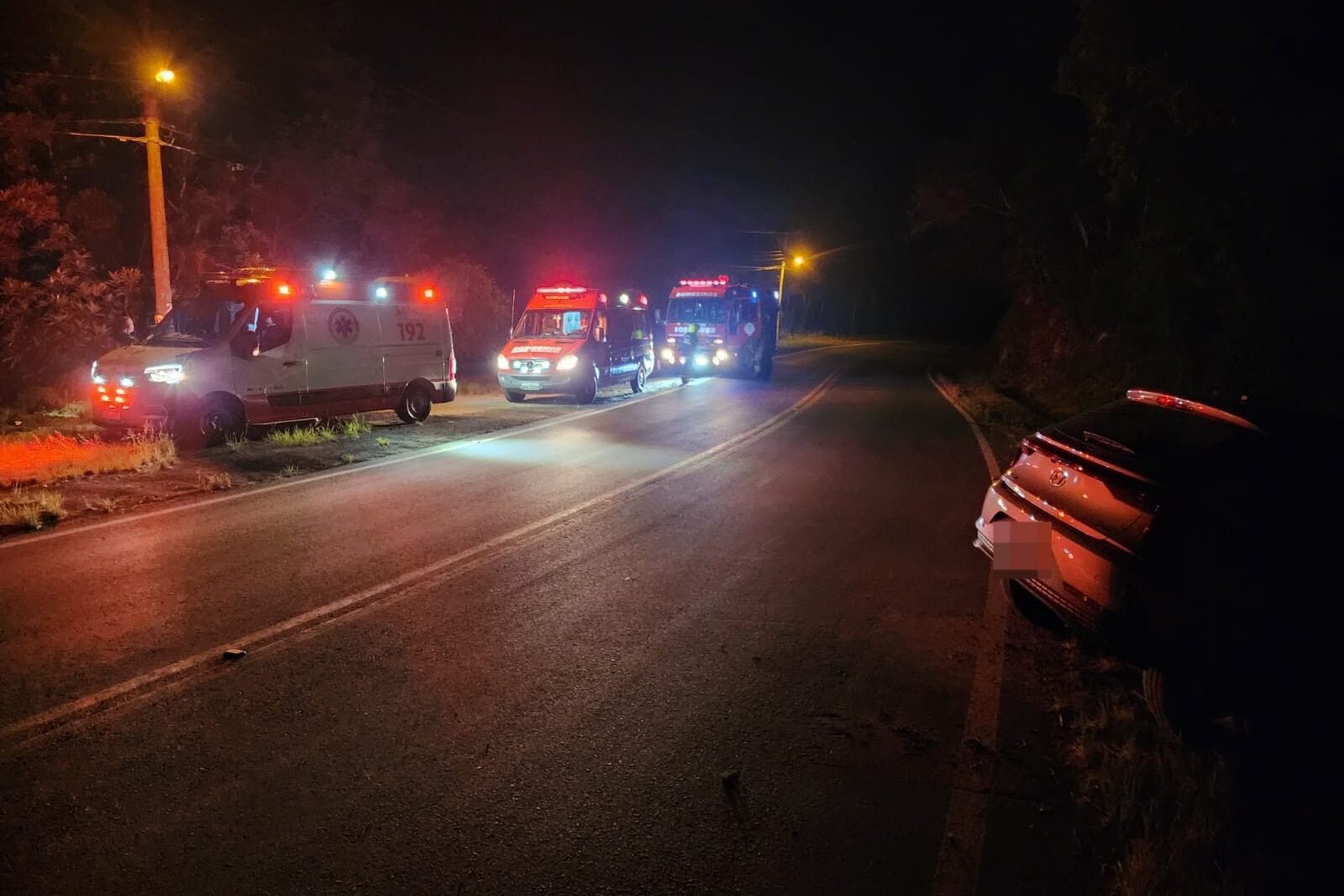 Saída de pista é registrada na noite de segunda-feira em Ibirama