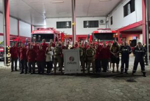 Bombeiros Voluntários de Vitor Meireles recebem treinamento da PM sobre a Rede Catarina