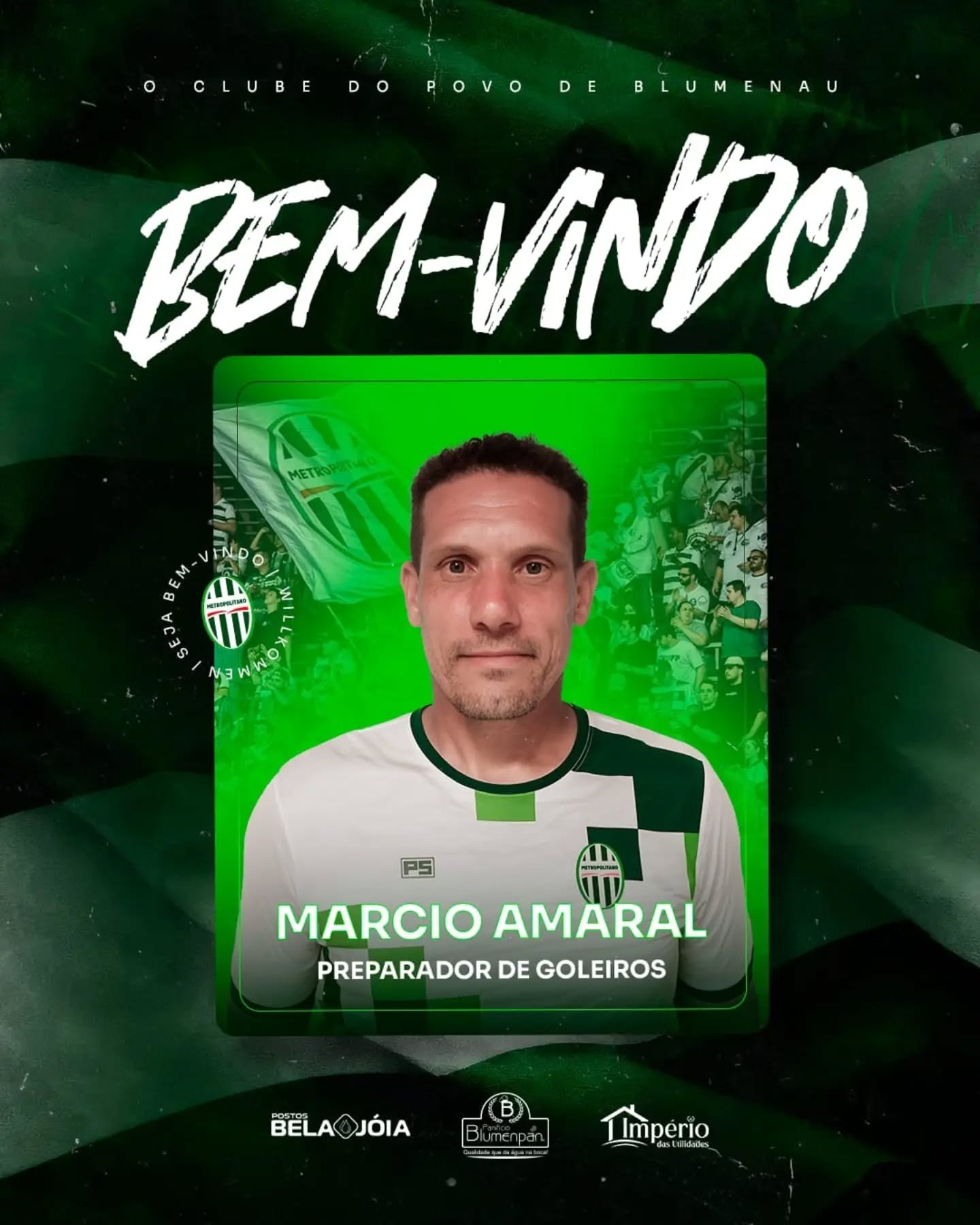 Metropolitano anuncia reforços na comissão técnica com nome ligado ao futebol de Ibirama