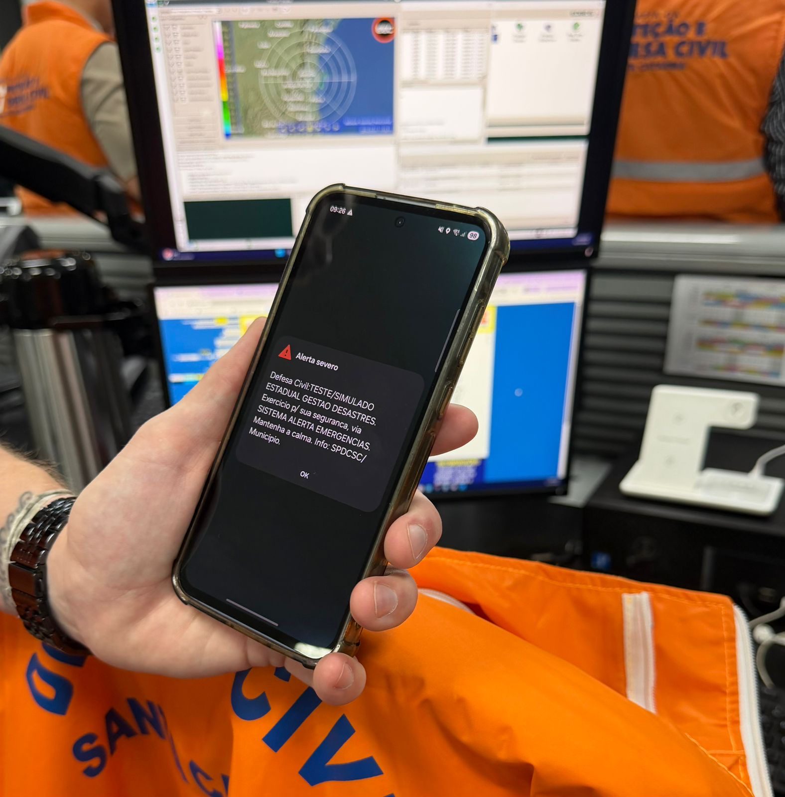 Santa Catarina inicia o maior simulado de desastres do Brasil com disparo de alerta pelo Cell Broadcast