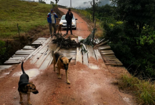 Prefeitura de Ibirama inicia reforma emergencial de ponte no Rio Sellin após danos estruturais