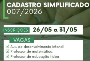 Prefeitura de Apiúna abre inscrições para processo seletivo na área da Educação