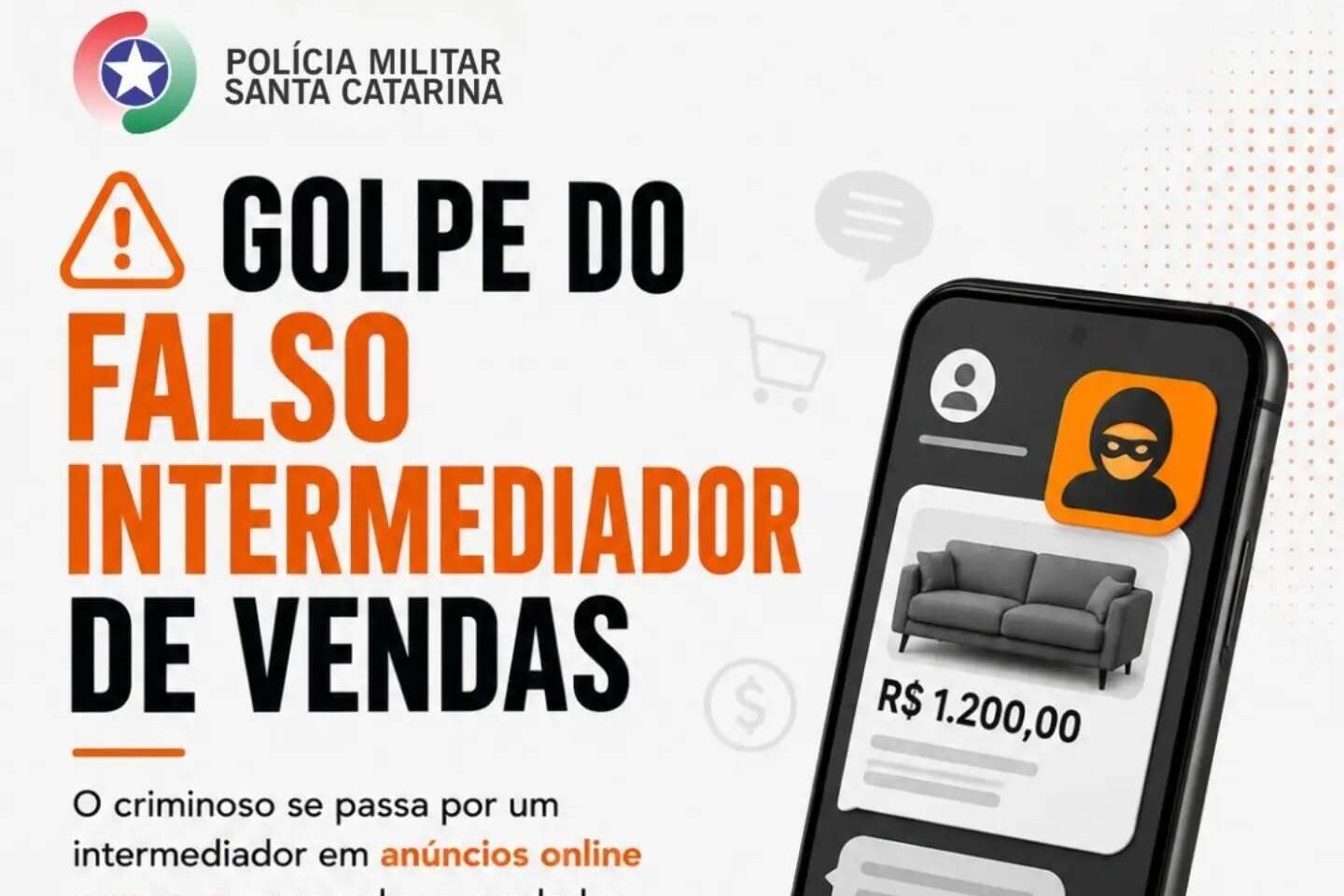 Polícia Militar emite alerta sobre o ‘golpe do falso intermediador de vendas’ na internet