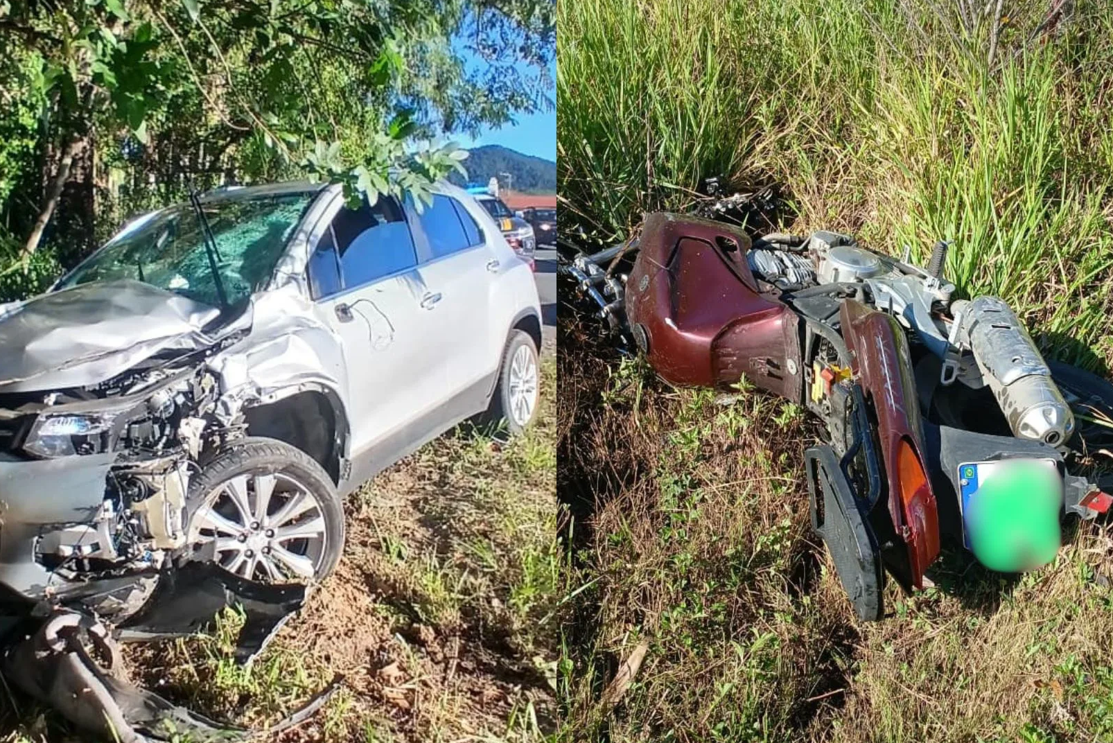 Motociclista morre em grave acidente na BR-470, em Apiúna