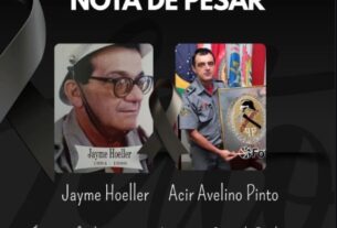 Comunidade de Ibirama lamenta a despedida de Acir Avelino Pinto e Jayme Hoeller