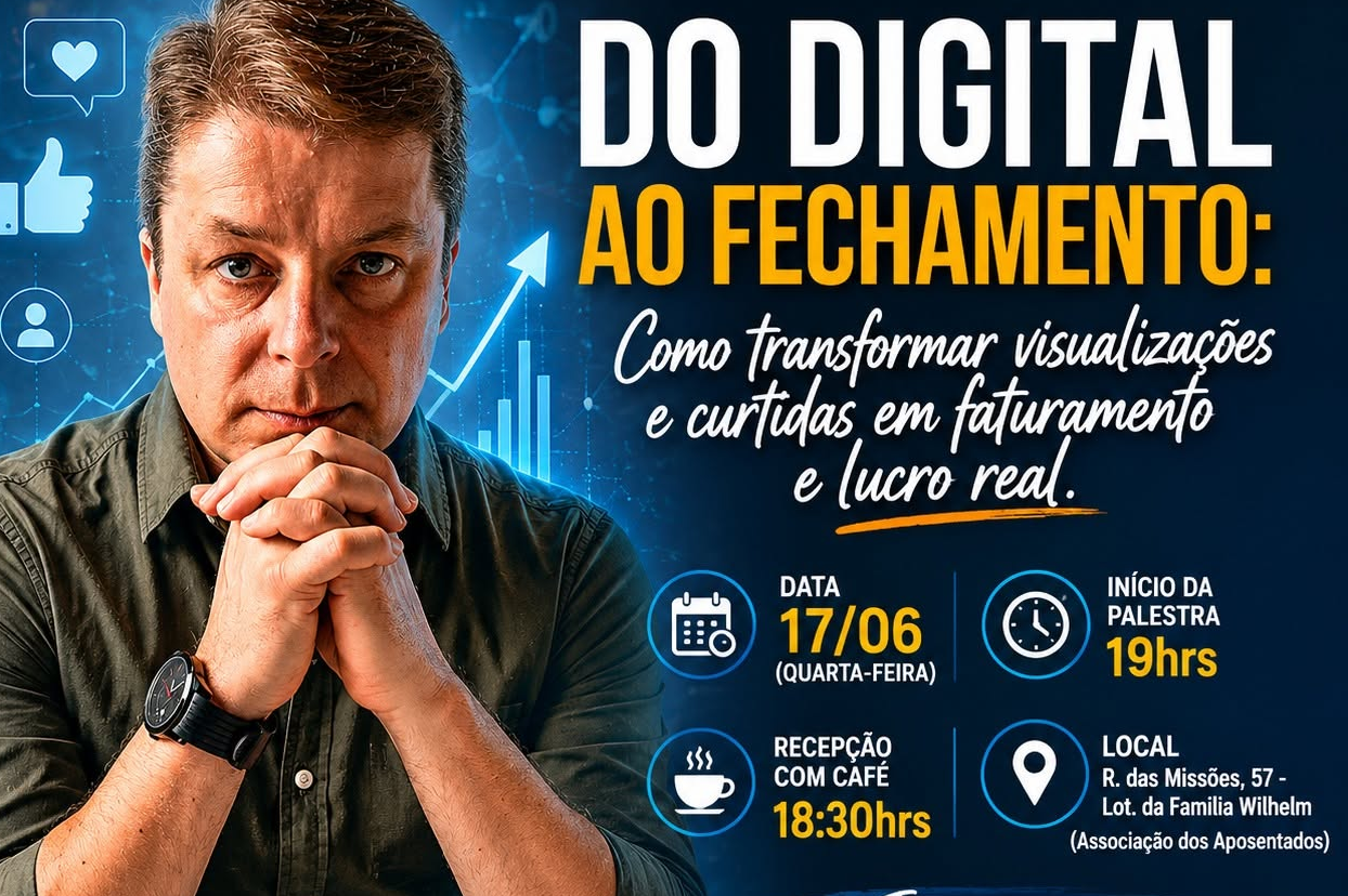 Presidente Getúlio recebe palestra gratuita sobre marketing digital e estratégias de vendas