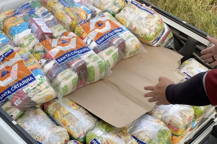 Defesa Civil entrega cestas básicas às comunidades indígenas atingidas pelas fortes chuvas em José Boiteux