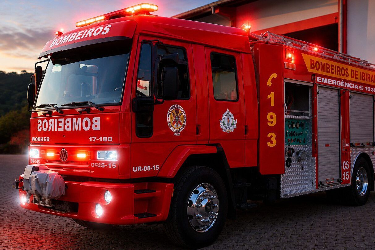 Incêndio e acidente de trânsito mobilizam Bombeiros Voluntários de Ibirama nesta terça-feira