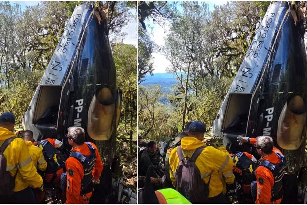 Corpos de vítimas de queda de helicóptero em SC são liberados