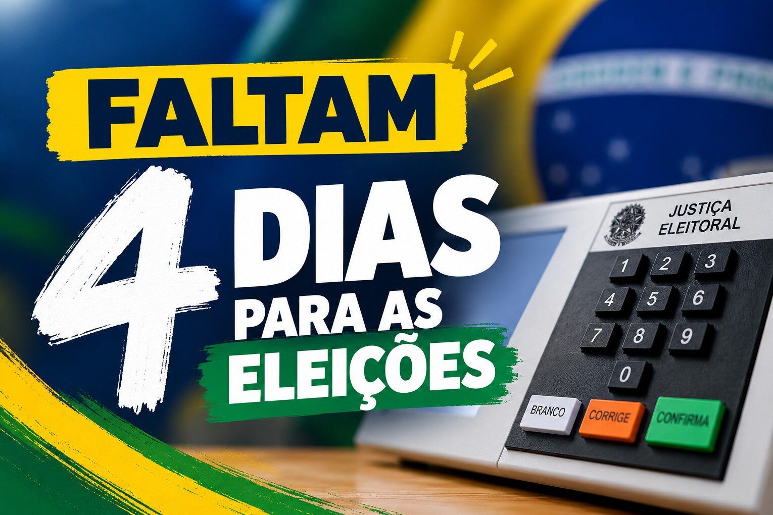 Faltam 4 dias: é possível acompanhar em tempo real a totalização dos votos
