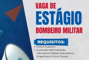 Corpo de Bombeiros Militar de Presidente Getúlio abre vaga de estágio