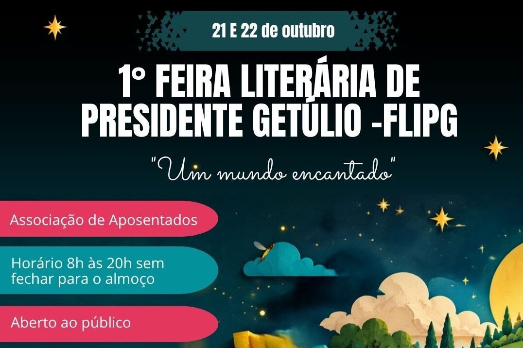 Presidente Getúlio promove 1ª Feira Literária com teatro, oficinas e lançamento de livros
