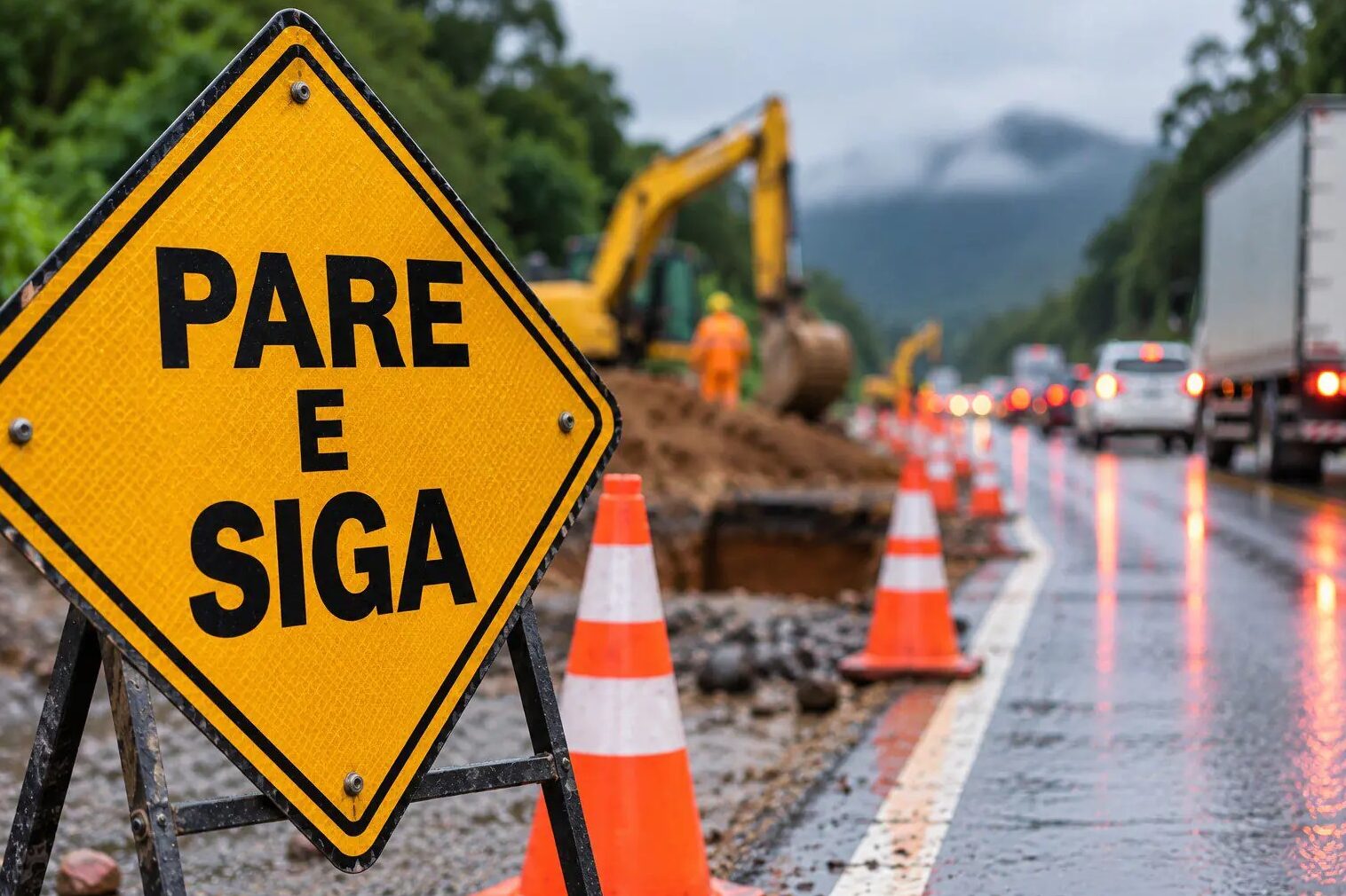 BR-470 terá sistema Pare e Siga em Apiúna a partir de quinta-feira