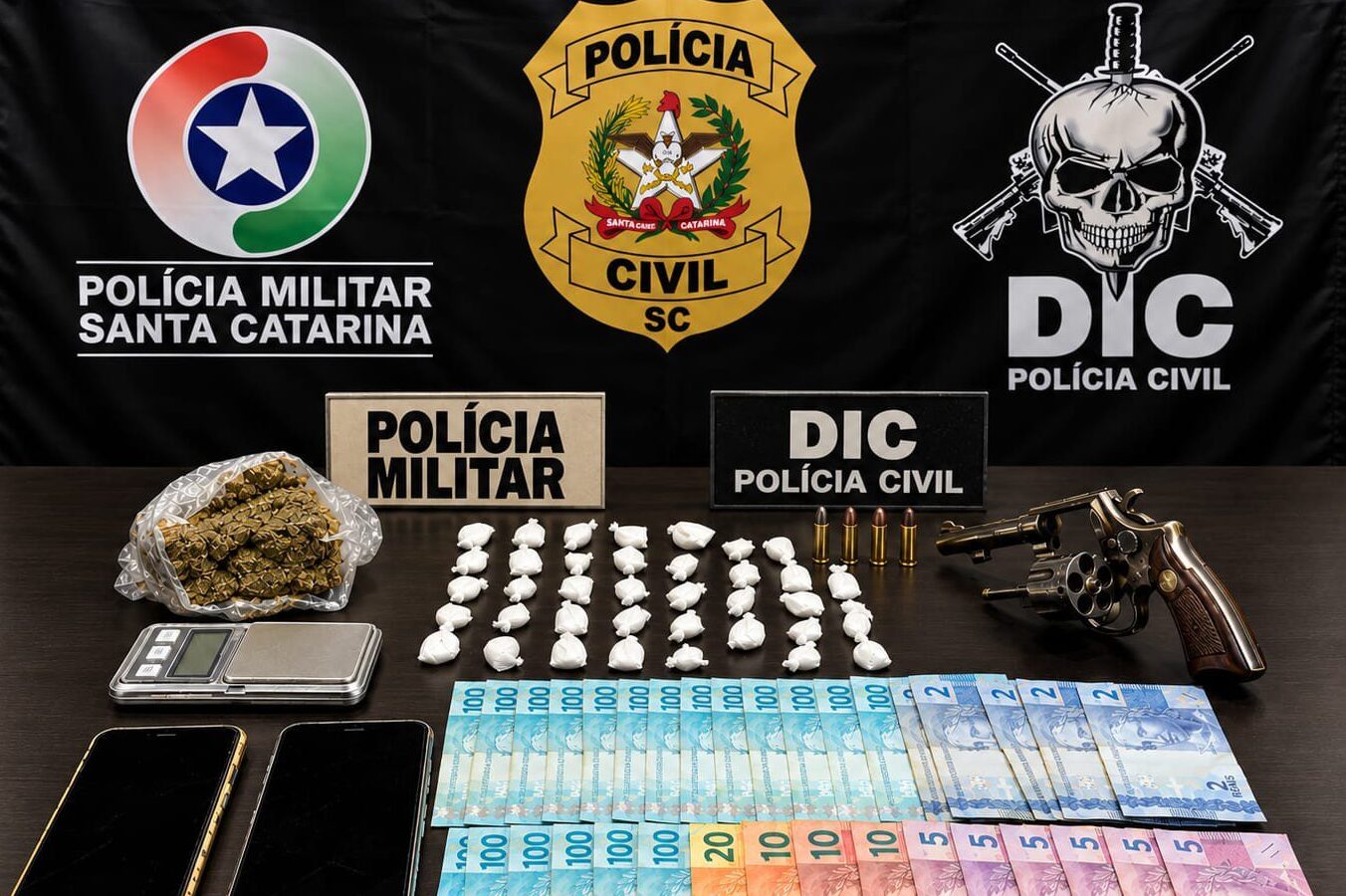 Homem é preso por tráfico de drogas e posse irregular de arma em Ituporanga