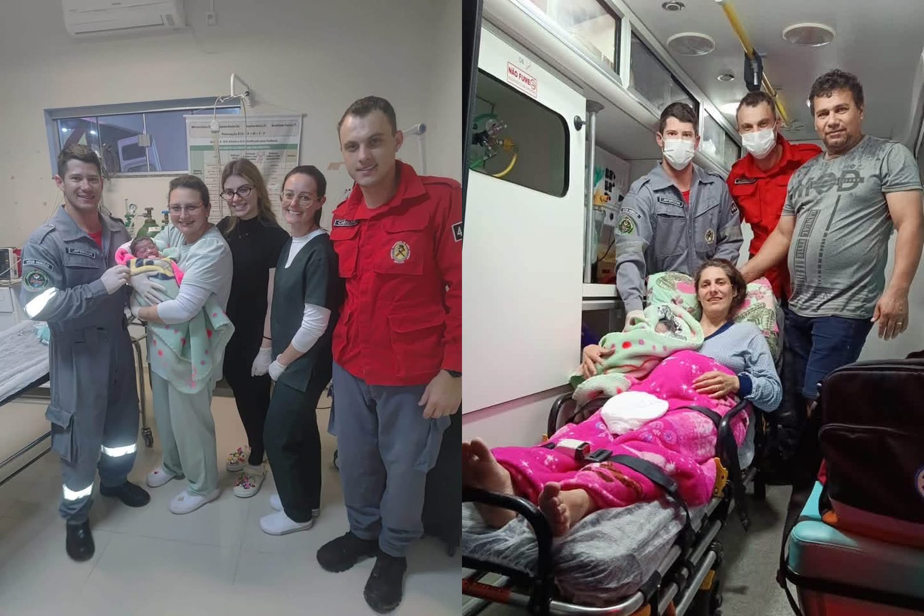 Bombeiros Voluntários auxiliam em parto de emergência em Vitor Meireles