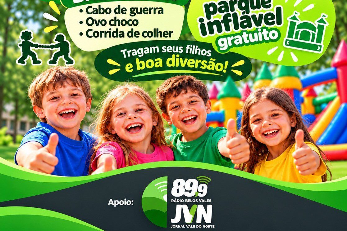 Mês das Crianças terá manhã de diversão gratuita em Ibirama