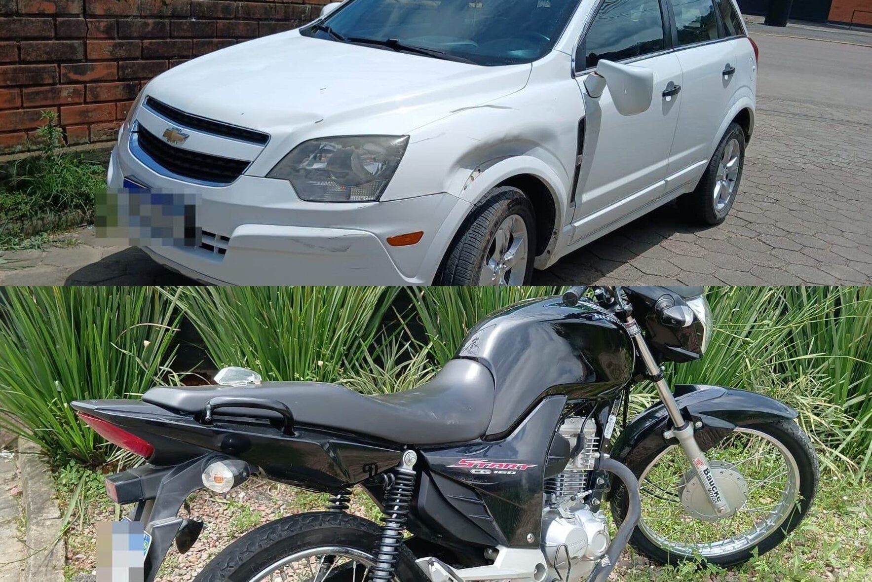 Motociclista fica ferido em colisão com carro no Centro de Presidente Getúlio